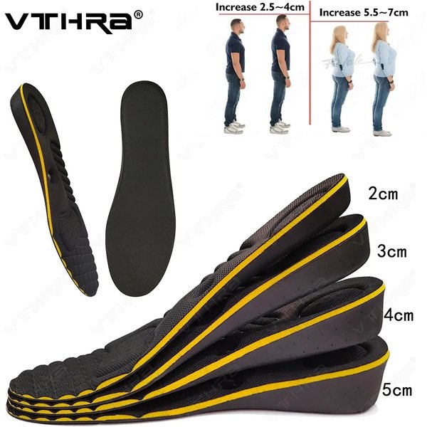 Increae Inole Cuhion 2-5cm Magnet Maage Inviible Height Lift Adjutable Cut Shoe Heel Inert Taller Support