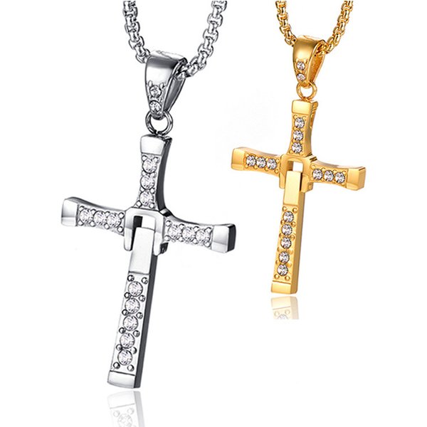 Men’s Jewelry Set Fashion Hot Selling Personality Hip Hop Zircon Micro Inlaid Single Pendant Necklace Jewelry