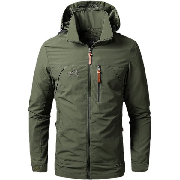 3-in-1 Detachable Men's Waterproof Windproof Jacket – Hooded Outdoor Hiking Coat For All Seasons (Multiple Colors & Sizes)