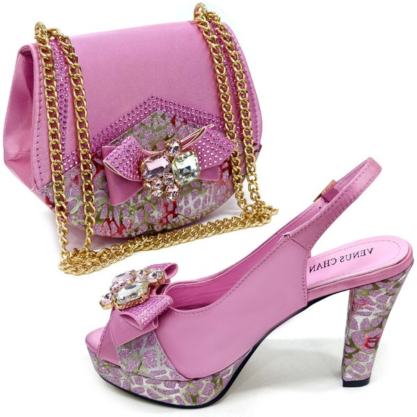 Chunky Heel Rhinestone Sandals - Open-Toe Platform High Heels For Women-image