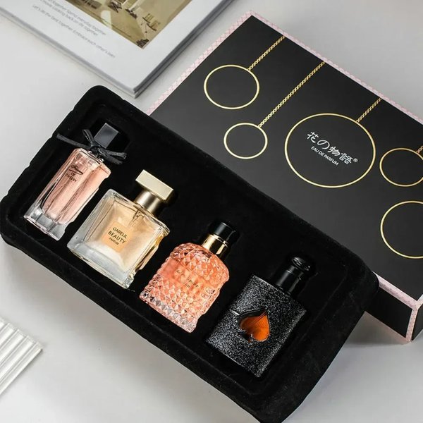Women’S Perfume Gift Set Of 4 Elegant Floral And Woody Long Lasting Fragrances Total 105G Perfect Gift For Daily Use Or Travel-image