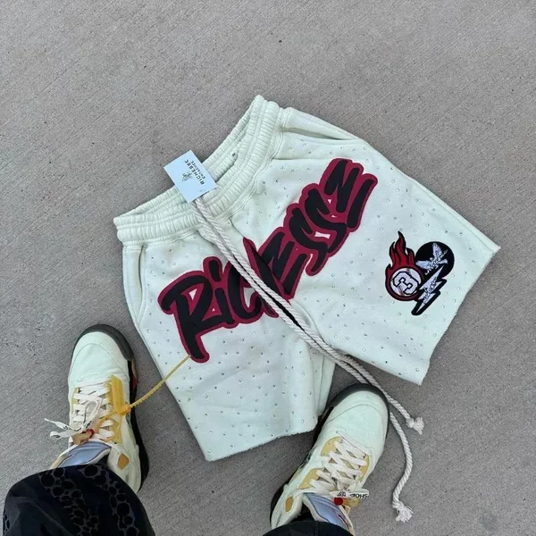 Trend Letter Printing Pattern Sports Casual Loose For Men And Women Gothic Y2K Haruku Hip-Hop Basketball Shorts 241230-image