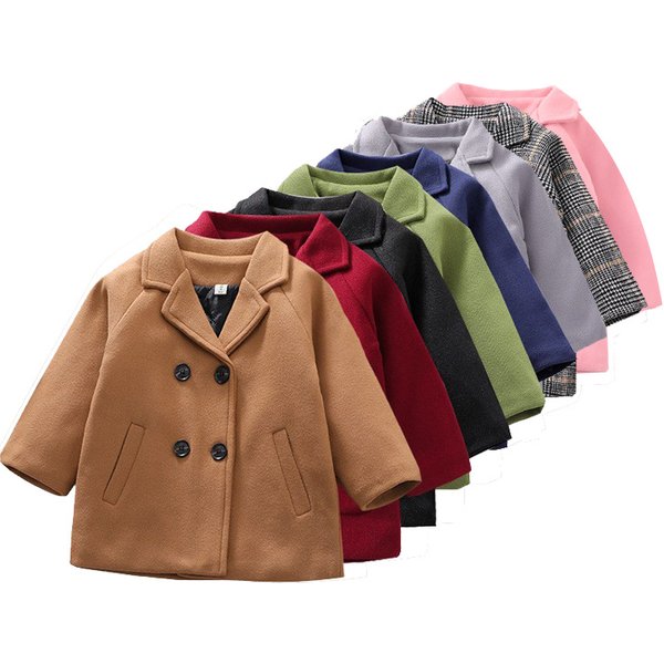 Kid's Clothing 2024 Boys Small And Medium Children's Woolen Coat Children's Woolen Coat-image
