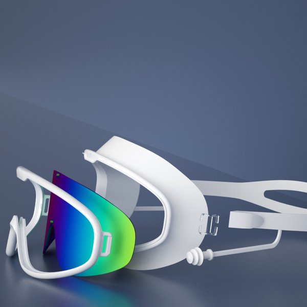 Children's Large Frame Swimming Goggles Wholesale Fashion Hd Anti-Fog Swimming Glasses Earplugs Electroplating Diving Goggles For Boys And Girls-image