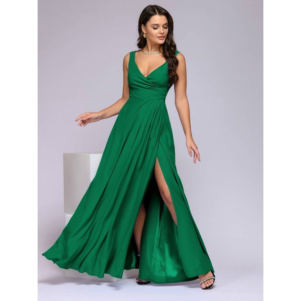 Women's Clothing Summer Solid Color Sleeveless Waist Dress Group Dress Long Skirt