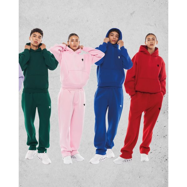 Solid Color Hoodie Set With Threaded Bottom For Men's And Women's Casual Sportswear, Sweatpants, Letter Hoodie, And Sweatpants Set