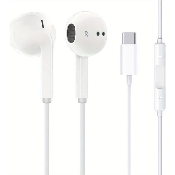 Bass Stereo In-Ear Headphones USB C Earbuds For Calls And Music - C-Type Wired Audio Electronic Products-image