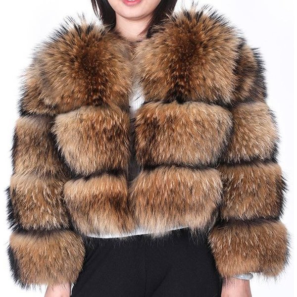 Women's Faux Fur Jacket With Fox Fur Trim, Short Winter Coat, Elegant And Warm Outerwear For Fall And Winter