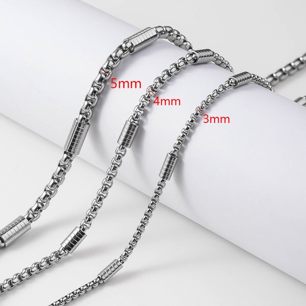 Hot Selling Men's Trendy And Personalized Hip-Hop Necklaces, Domineering Accessories, Titanium Steel Non Fading Square-image