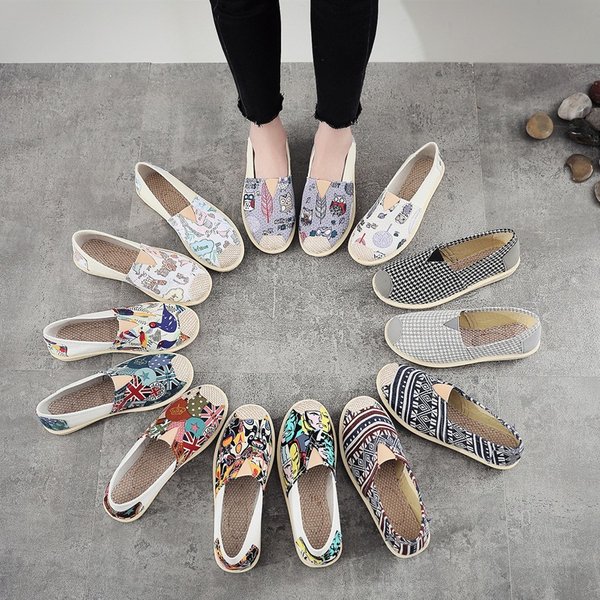 Spring And Autumn Casual Canvas Women's Student Fisherman Flat Old Beijing Cloth Shoes One Piece Dropshipping-image