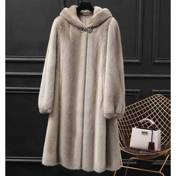 Women's Imitation Mink Coat Women's Long Fur Coat All Mink.