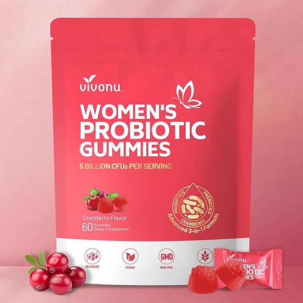 Cranberry Probiotic Gummies - 60 Count, Body Odor Target-image