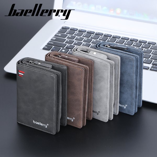 Large-Capacity Wallet Men's New Matte Zipper Long Wallet Multi-Card Slot Fashion Vertical Coin Purse Birthday Gift-image