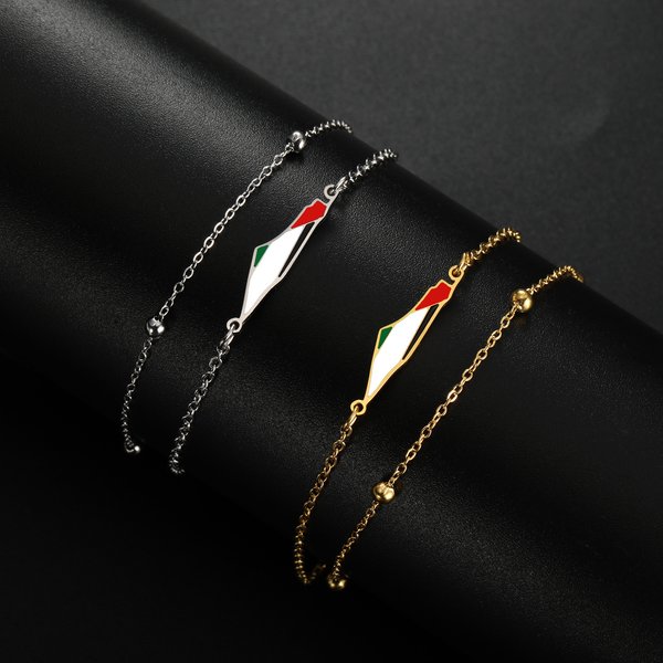 Palestine Map Bracelet Unisex Women Men Palestinian Jewellery Patriotic Bracelet Palestine Flags Jewellery-image