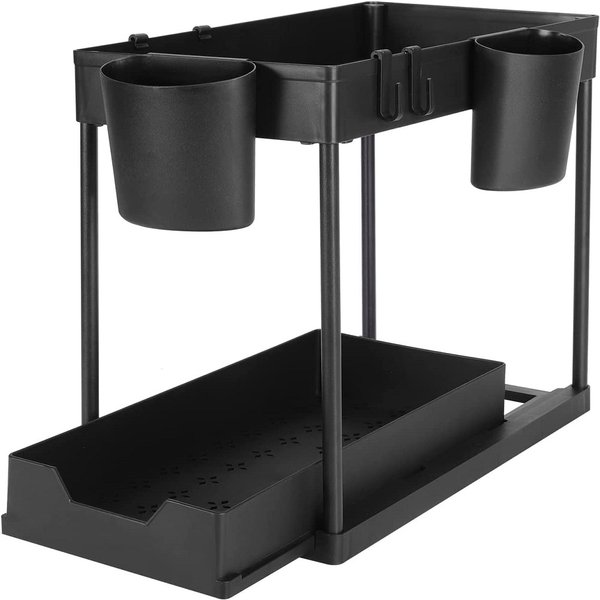 Kitchen Under Sink Organizer Under Sink Bathroom Storage Shelves 2 Tier Storage Rack For Collection Organizer Baskets-image