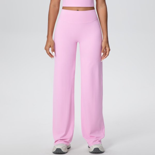 High Waisted Bare Skin Feel Tight Yoga Pants Hip Lifting Straight Leg Loose Fitting Slimming Outdoor Sports Running Fitness Long Pants