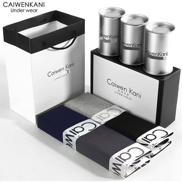 Men's Underwear Large Size Boxer Briefs Breathable Waist Boxer Briefs Pure Cotton Modal Graphene Boys Gift Box