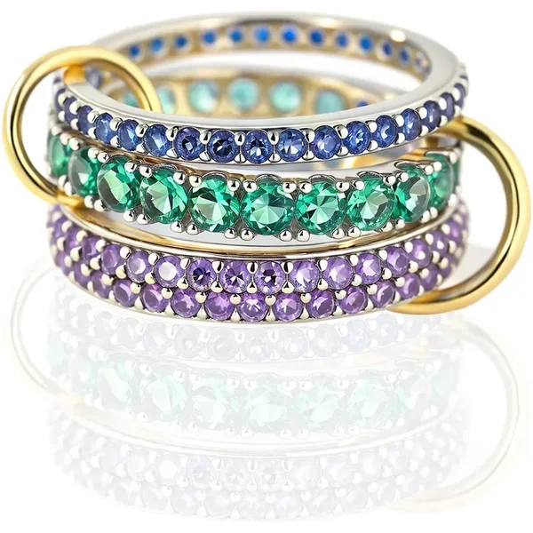 Women Gemstone Jewelry Fashion Jewelry Rings Halley Emerald Gemini Spinelli Kilcol Rings Brand Designer New Fine Jewelry Gold And Sterg Sier Hydra Ke