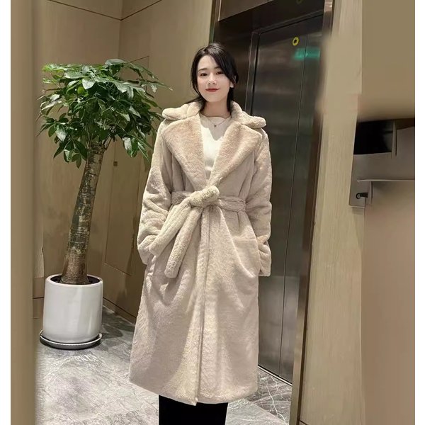 Women's Clothing autumn and winter mink coat women's mid length autumn and winter mink velvet coat large size plus cotton thick