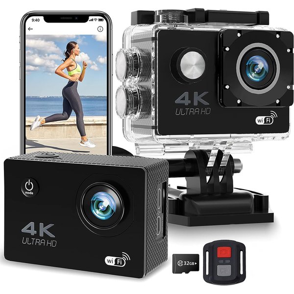 2.0" Action Camera Ultra HD 4K 30FPS Wifi Underwater Waterproof Helmet Bicycle Video Recording Cameras Outdoor Sport Cam-image