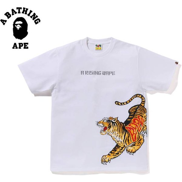 A BATHING APE BAPE-Dragon And Tiger Fight Printed Men's Short Sleeved T-shirt