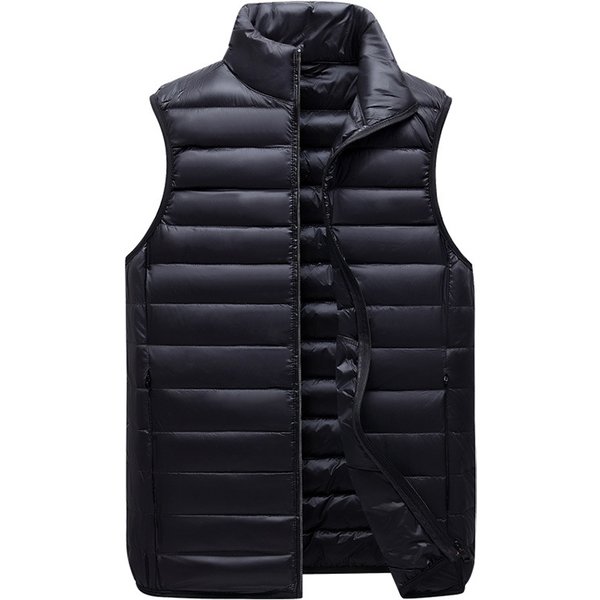 New Autumn And Winter Light Down Jacket Men's Vest Short Fashion Versatile Winter Clothing Men's Lightweight Stand-Up Collar Vest Wholesale-image