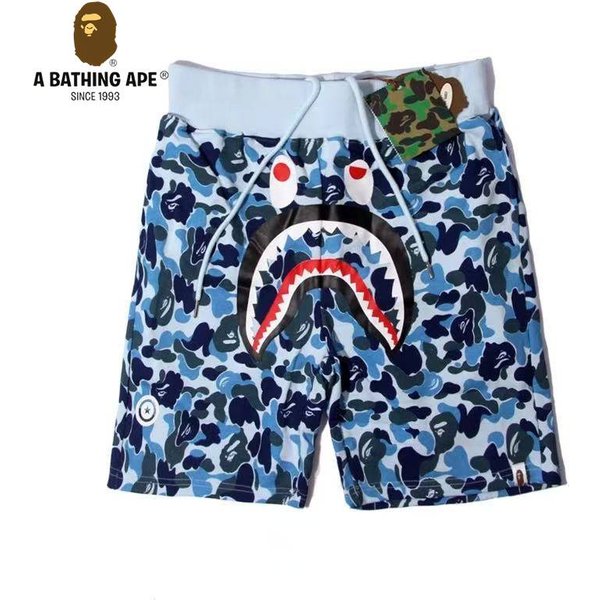 A BATHONG APE Ape Head Shark Shorts Ape Head Shorts Five Leg Casual Shorts, Made Of Pure Cotton Fabric