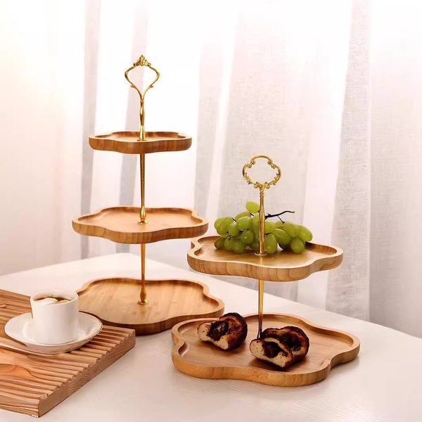 3-Tier Fruit Tray - Multi-Purpose Serving Platter For Snacks Nuts & Desserts Perfect For Afternoon Tea & Living Room Decor-image