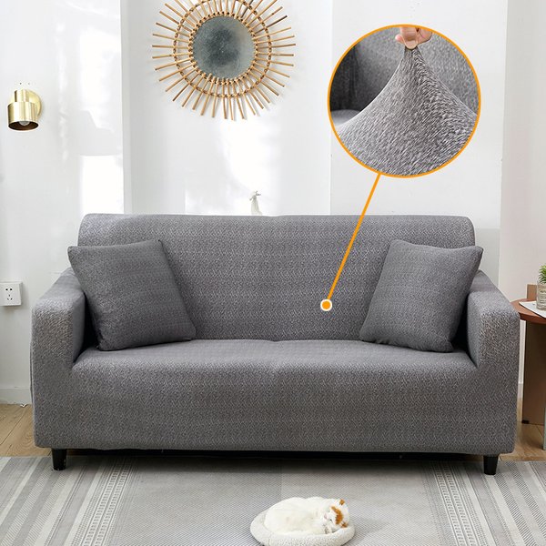 Elastic Milk Silk Solid Color Texture Series Sofa Cover All Inclusive Universal Sofa Cover-image