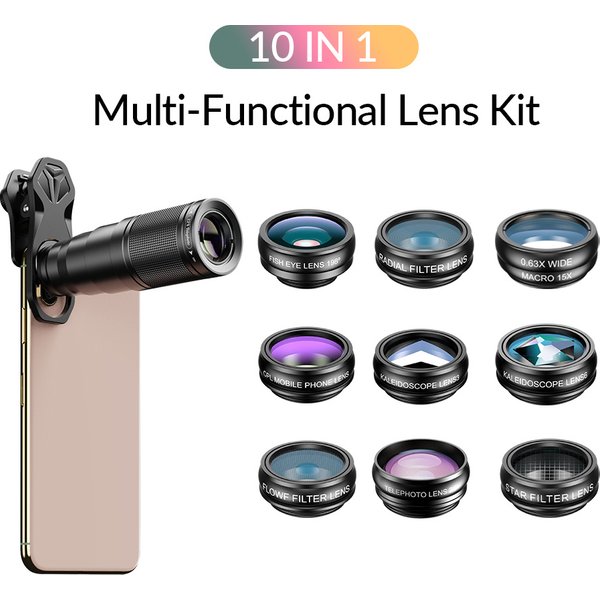 Mobile Phone Lens Dedicated Universal External High Definition Photography Photography Adjustable Focus Intelligent 22X Telephoto Mobile Phone Lens-image