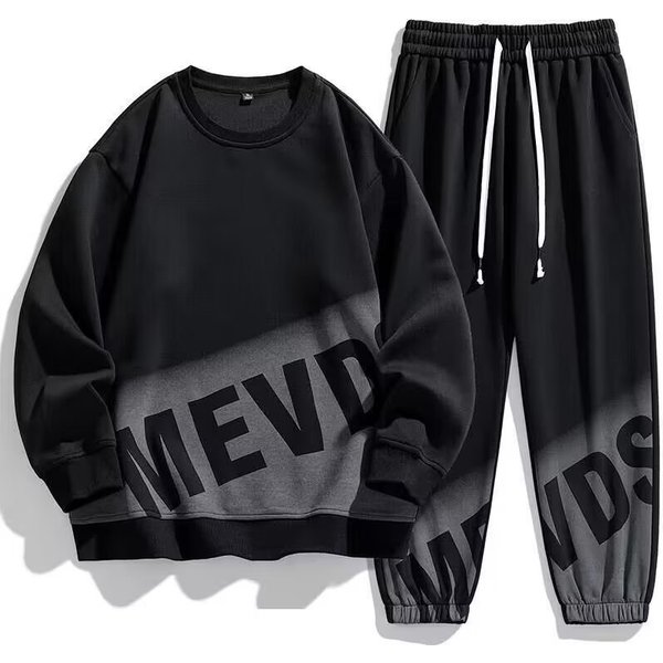 Man's Clothing Men's Sportswear Suit Men's Crewneck Pullover Sweatshirt Trousers Tracksuit-image
