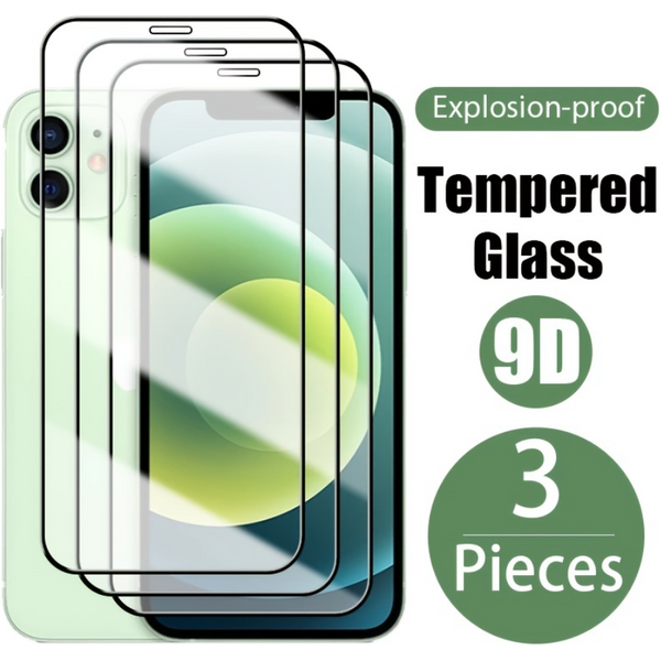 3Pcs Tempered Glass For IPhone 11 12 13 14 Pro Max 6 6s 8 7 Plus Screen Protector For iPhone 12Mini 13Mini XSMAX X XR SE2020 Full Cover Glass