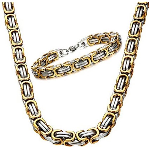 Hot Selling Gold Hip Hop Titanium Steel Cuban Bibi Neck Necklace Sweater Chain Male-image