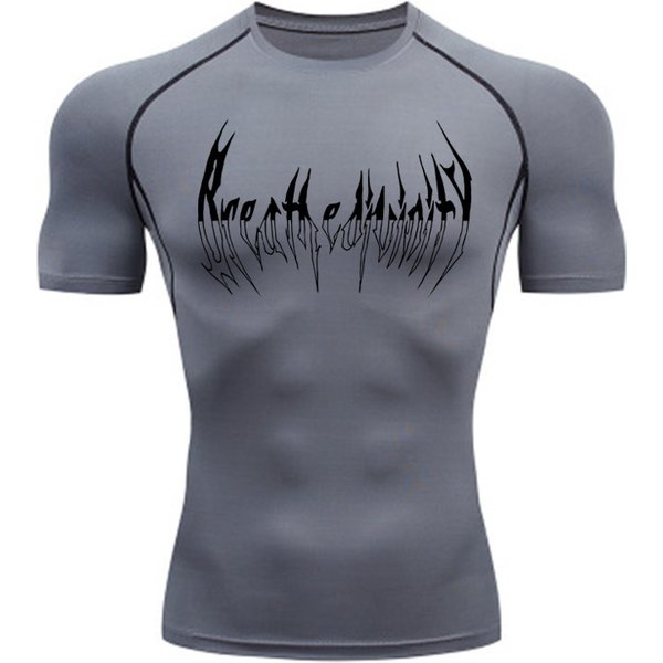 Men's Clothing Compression Long Sleeve Shirt Black Fitness T Shirt Men's Muscle Quick Drying Fitness Sportswear Sun Protection Sports Close Fitting