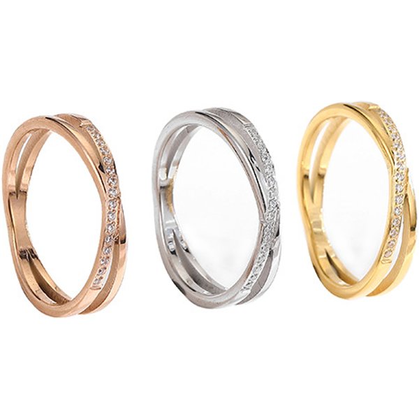 Women's Jewelry Temperament Cross Diamond Titanium Steel Ring Female Niche Design High End Stainless Steel Ring Net Red Tide Jewelry-image