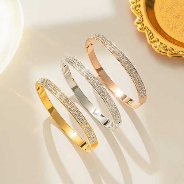 Unisex Jewelry Fashion Full Of Diamond Bracelet Titanium Steel Does Not Fade Starry Bracelet Personalized Fashion Jewelry Bracelets-image