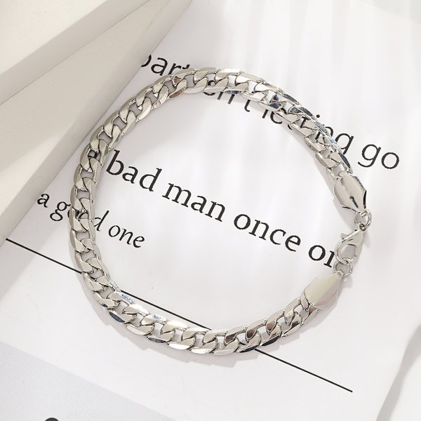 2025 New Hip-Hop Bracelet Personality Versatile Three-Color Simple Men's Accessories Jewelry-image