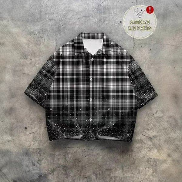 Men's Summer Casual Shirt Loose Fit Short Sleeve Retro Style Versatile-image