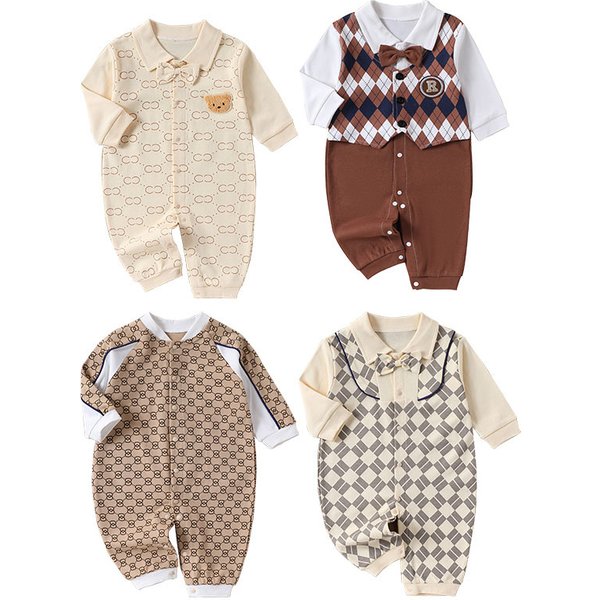 Mother & Kids Outdoor Long Sleeved Romper For Infants And Toddlers Spring Autumn Versatile Clothes For 0-12 Month Old Babies Suitable For Indoor-image