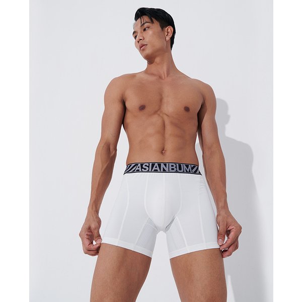 Men's Clothing Men's Mid-Waist Nylon Ice Silk Boxer Pants, Breathable, High-Elastic, Quick-Drying, Sweat-Wicking Sports Boxer Pants-image