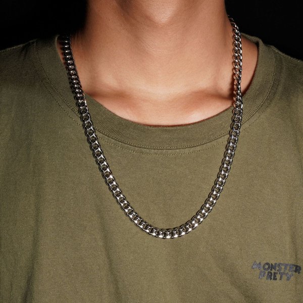 Titanium Steel Necklace Men's Autumn And Winter High End Non Fading Jewelry Stainless Steel Cuban Chain Men's Necklace-image