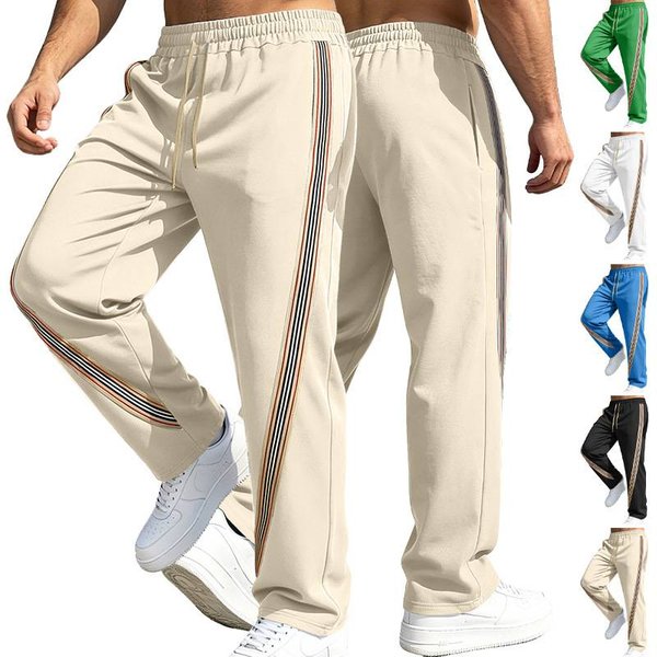 Unisex Embroidered Patchwork Elastic Jogger Pants - Trendy Streetwear Sweatpants For Men & Women (Black/Gray, S-4XL)-image