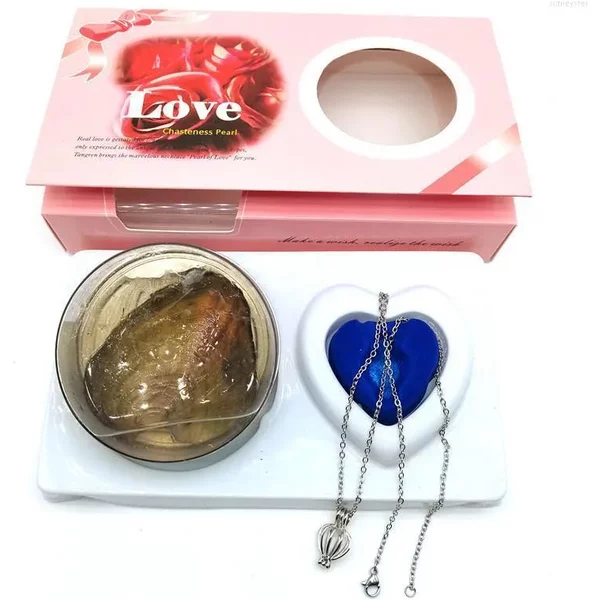 Pendant Necklaces Love Pearl Necklace Natural Oyster Freshwater Set Women Fashion Jewelry Mysterious Surprise-image