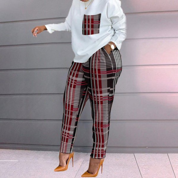 Women's Clothing Spring New Arrival Fashion Printed Long-sleeved Large Size Loose Women's Casual Suit