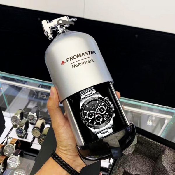 New Watch Mark Waffey Watch Men's Popular Ditona Three Eyes Round Multi Functional Sports Waterproof Fully Automatic Quartz Watch-image