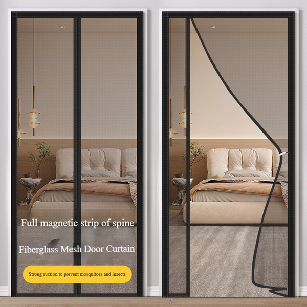 Fiberglass Magnetic Screen Door - Upgrade, Self-Sealing & No Drill Needed (Mosquito Proof, Easy Install For Windows/Doors)-image