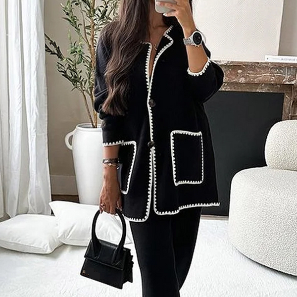 Women's Suit Autumn New Fashion Casual Loose Solid Color Two-piece Set