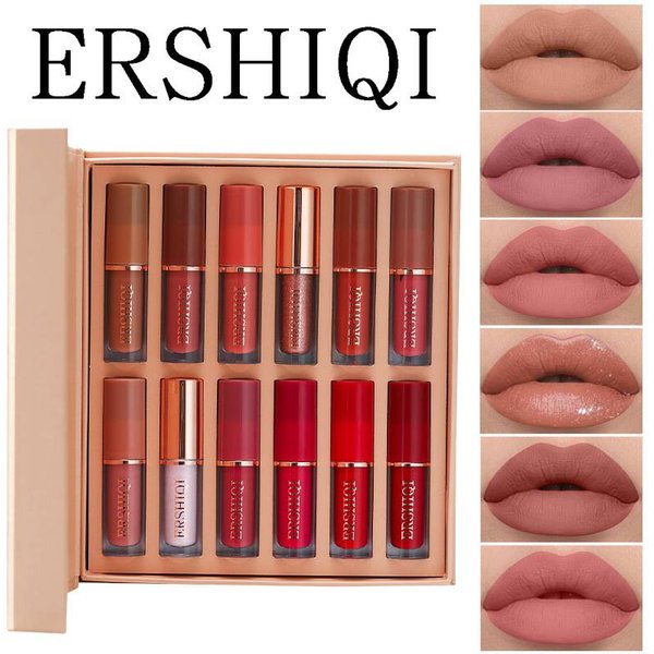 12 Colors Matte Liquid Lipstick Set - Waterproof, Long-Lasting, Non-Sticky Lip Gloss Kit (12 Shades Gift Box)
