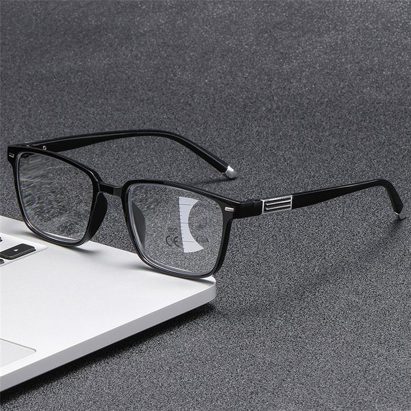 Men's Glasses Stylish Anti Blue Light Photochromic Reading Glasses, Multifocal, Comfortable, Dual Use Reading Glasses For Both Near And Far Vision.-image