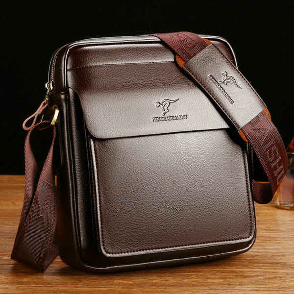 Men's Bags Men's Bag Casual Shoulder Bag Business Commuter Messenger Bag Men's Leather Bag Fashion Trend Backpack Men-image